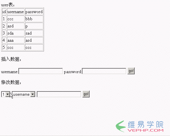 php數據庫的增刪改查 php與javascript之間的交互PHP教程：