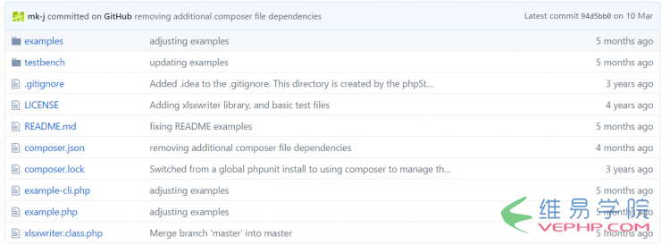 PHP學習：利用PHP_XLSXWriter代替PHPExcel的方法示例