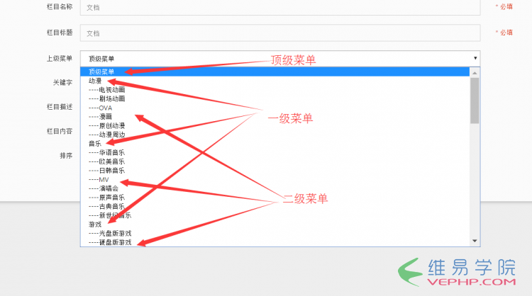 PHP實例：創建無限極分類樹型結構的簡單方法