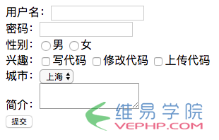 PHP實例：利用PHP實現一個簡單的用戶登記表示例