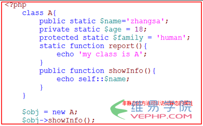PHP實例：php 靜態屬性和靜態方法區別詳解