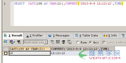 MYSQL數據庫與MSSQL對比學習MYSQL的心得（六）--函數