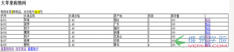 PHP教程：php實現購物車功能（以大蘋果購物網為例）
