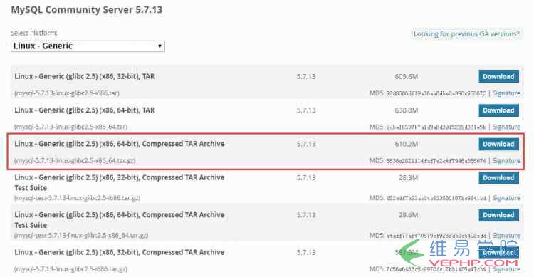 MYSQL數據庫mysql 5.7.13 安裝配置方法圖文教程(linux)