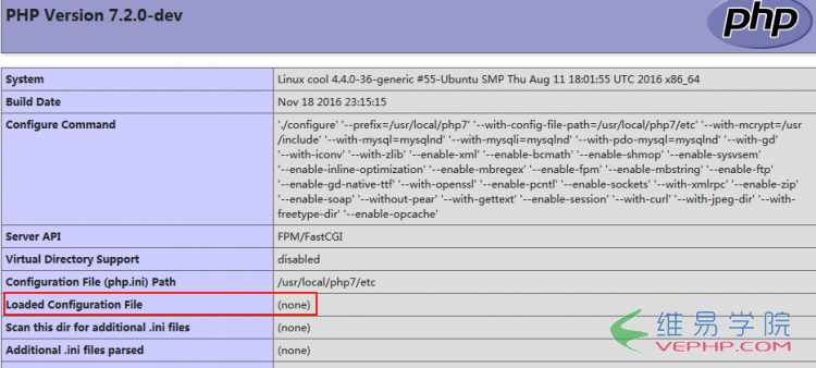PHP學(xué)習(xí)：phpinfo()中Loaded Configuration File(none)的解決方法
