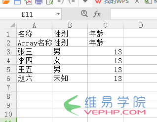 PHP實例：利用PHP生成CSV文件簡單示例