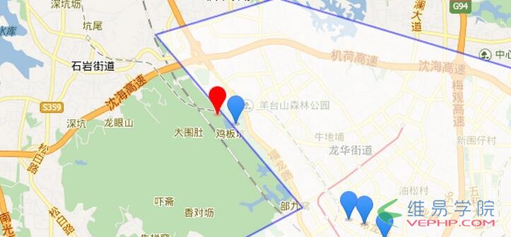 PHP實例：驗證坐標在某坐標區域內php代碼