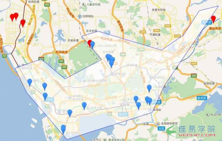 PHP實例：驗證坐標在某坐標區域內php代碼