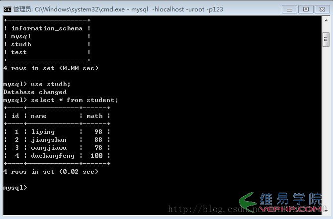 Mysql應用Windows7下如何在命令行使用MySQL