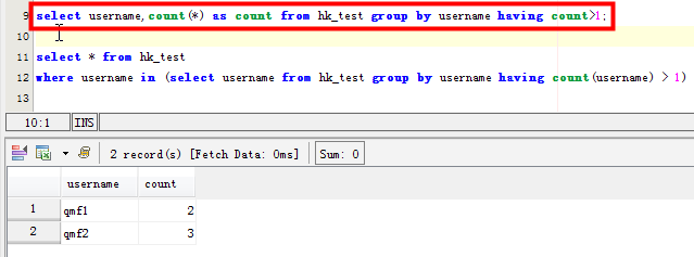MYSQL教程mysql查詢表里的重復(fù)數(shù)據(jù)方法