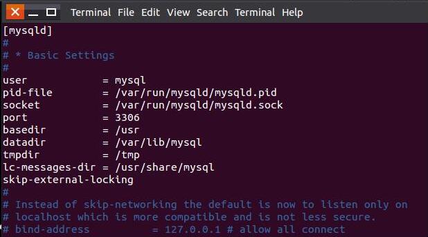 Mysql實例ubuntu 15.04下mysql開放遠程3306端口