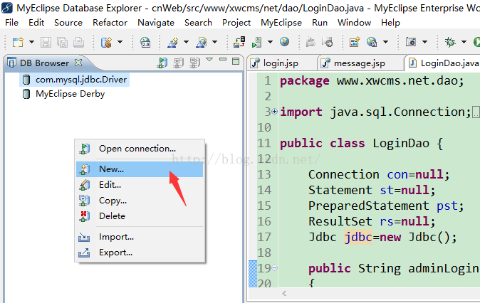 Mysql學習MyEclipse連接MySQL數據庫圖文教程