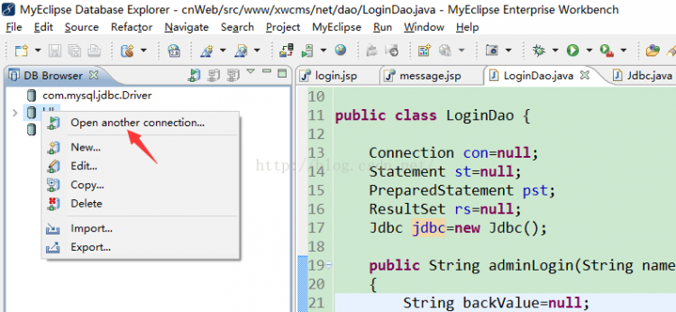 Mysql學習MyEclipse連接MySQL數據庫圖文教程