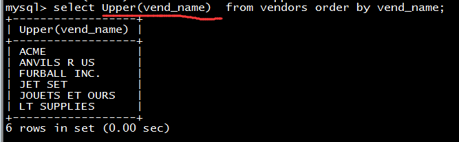 MYSQL教程MYSQL必知必會讀書筆記第十和十一章之使用函數處理數據