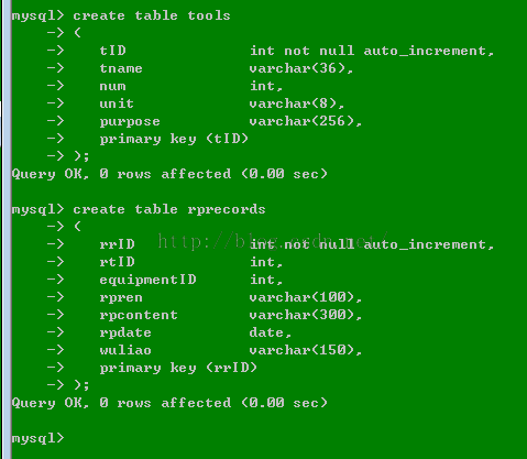 MYSQL教程Mysql創建通用設備管理信息系統數據庫