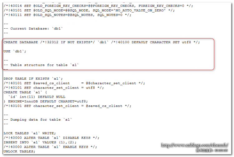 MYSQL教程MySQL數據庫使用mysqldump導出數據詳解
