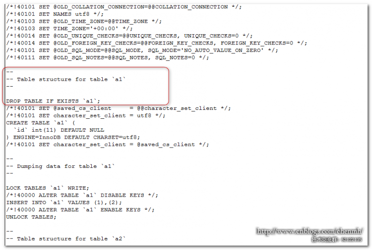 MYSQL教程MySQL數據庫使用mysqldump導出數據詳解