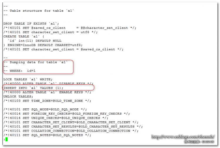 MYSQL教程MySQL數據庫使用mysqldump導出數據詳解
