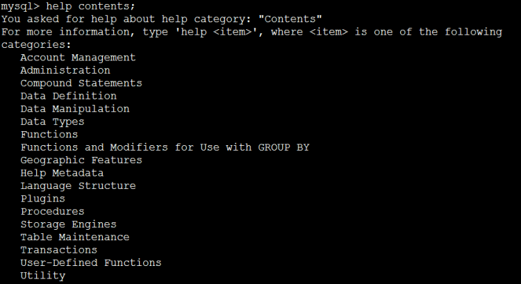 Mysql實(shí)例將MySQL help contents的內(nèi)容有層次的輸出方法推薦