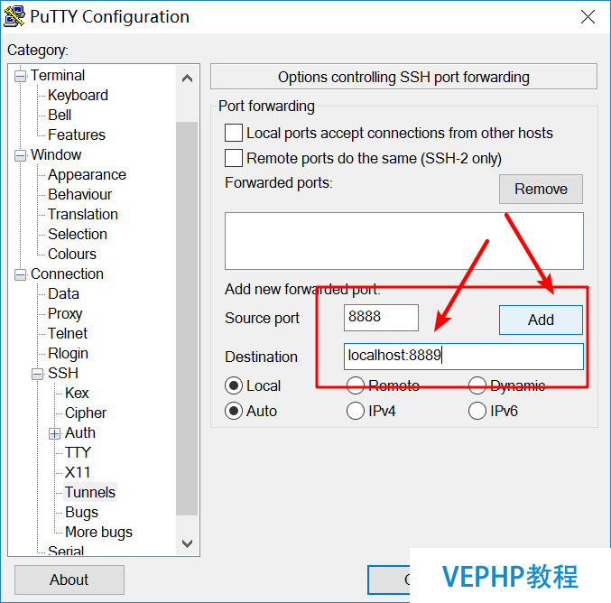 LINUX教學:通過PuTTY進行端口映射并且啟動Jupyter Notebook