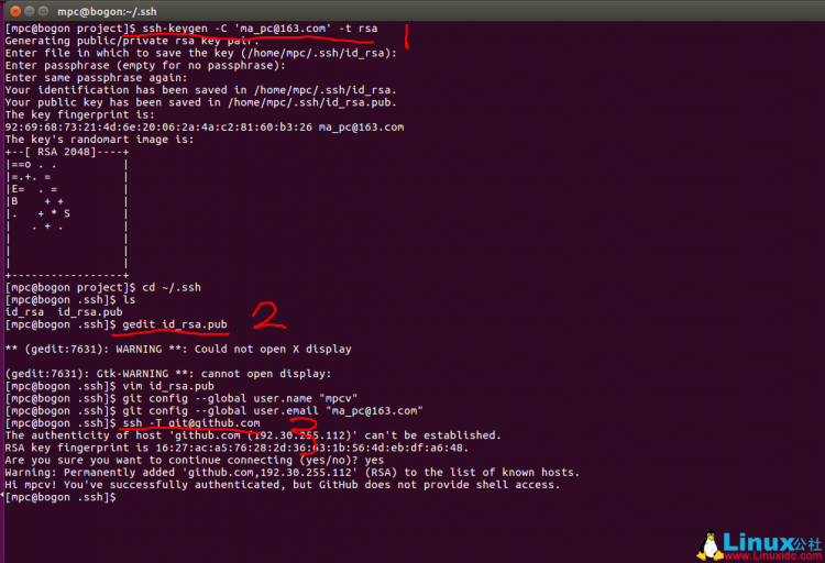LINUX學習：Ubuntu配置ＧitHub并新建倉庫push代碼