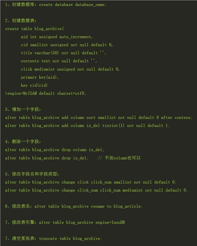 PHP工程師應該掌握的MySQL命令、MySQL語句