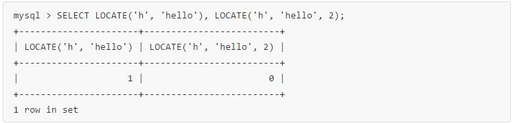 MySQL 內置字符串函數