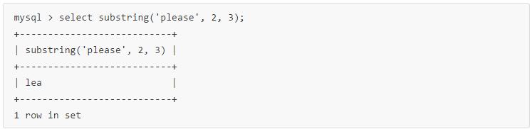 MySQL 內置字符串函數