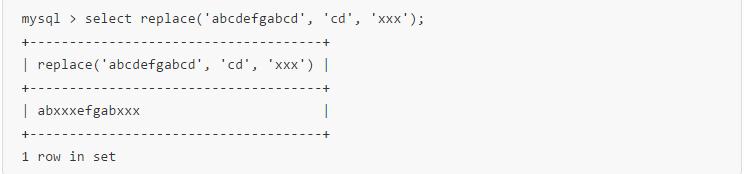 MySQL 內置字符串函數