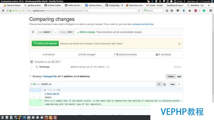 compare commit changes github