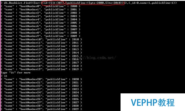 MongoDB學習—(6)MongoDB的find查詢比較符