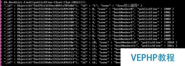MongoDB學習—(6)MongoDB的find查詢比較符