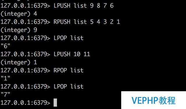 Redis 數據類型之列表類型