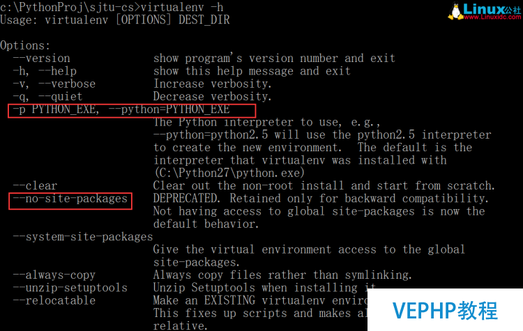 Windows環境下使用virtualenv對Python進行多版本隔離