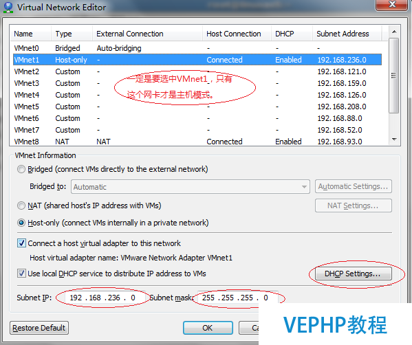 LINUX實戰(zhàn)：VMware中網絡設置之host-only模式圖解