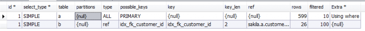 Mysql學(xué)習(xí)explain分析sql效率的方法