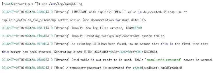Mysql應用CentOS 7下使用RPM安裝mysql5.7.13