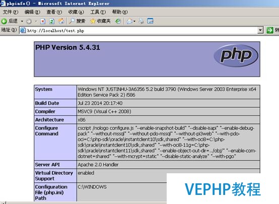 Apache+PHP+MySQL環(huán)境搭建