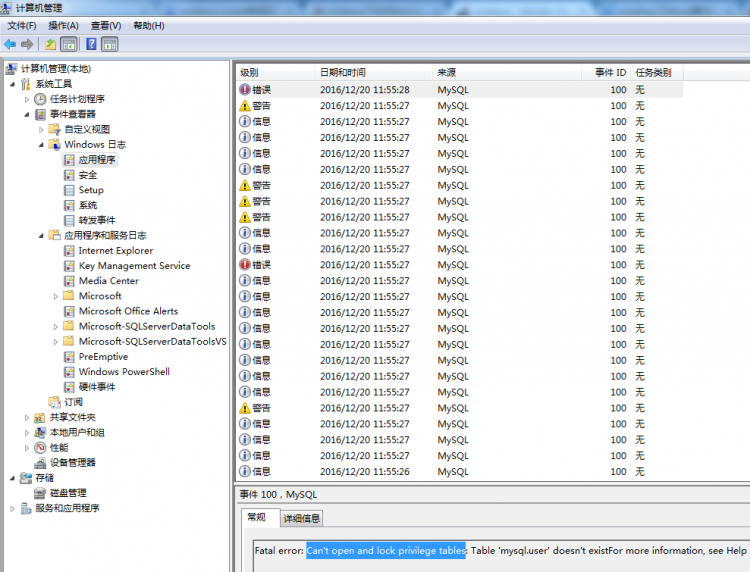 Mysql實例Windows下MySQL 5.7無法啟動的解決方法