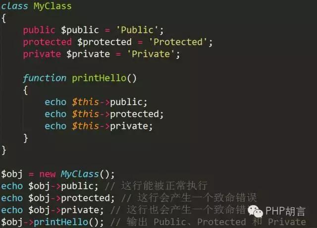 PHP的類和對象(四)訪問控制和繼承