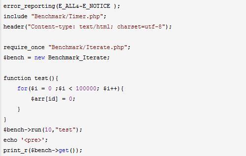 PHP 代碼優化測試(Benchmark數據測試)