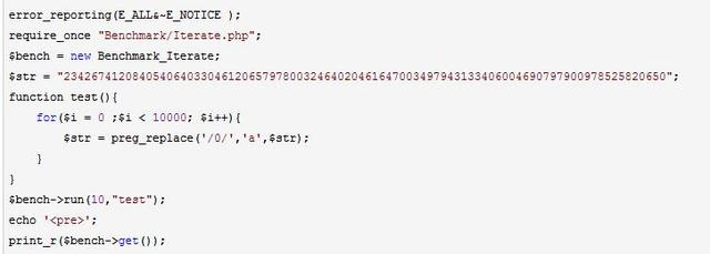 PHP 代碼優化測試(Benchmark數據測試)