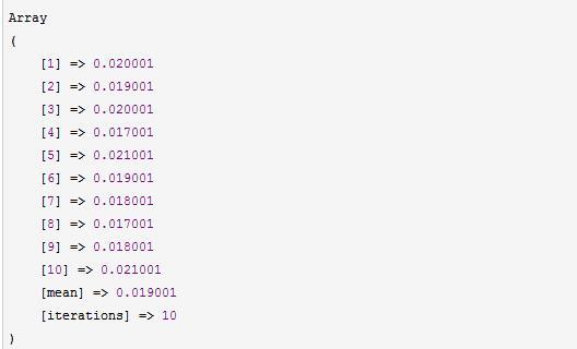 PHP 代碼優化測試(Benchmark數據測試)