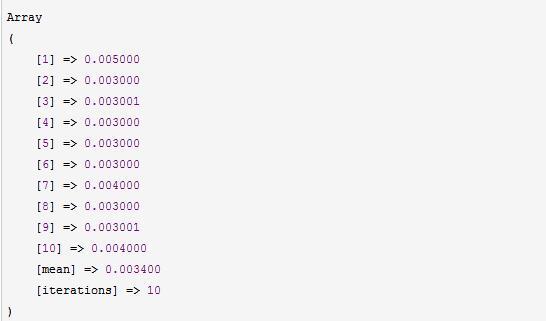 PHP 代碼優化測試(Benchmark數據測試)