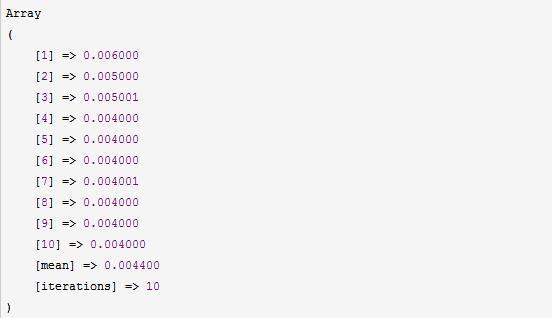 PHP 代碼優化測試(Benchmark數據測試)