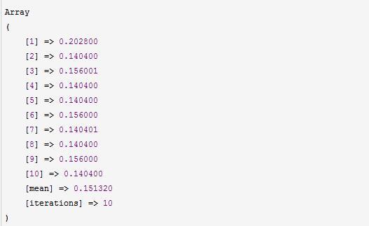 PHP 代碼優化測試(Benchmark數據測試)