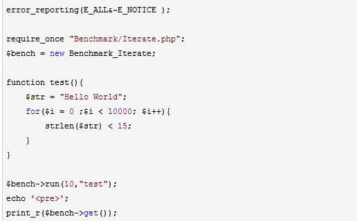 PHP 代碼優化測試(Benchmark數據測試)