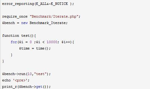 PHP 代碼優化測試(Benchmark數據測試)