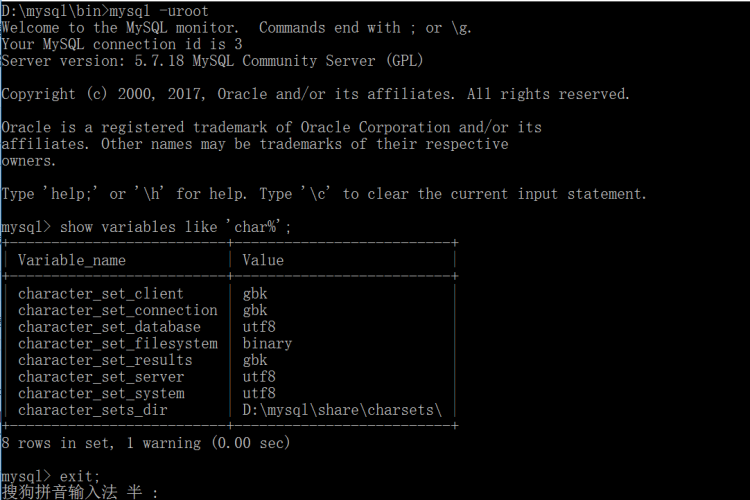 Mysql必讀MySql5.7.18字符集配置圖文詳解