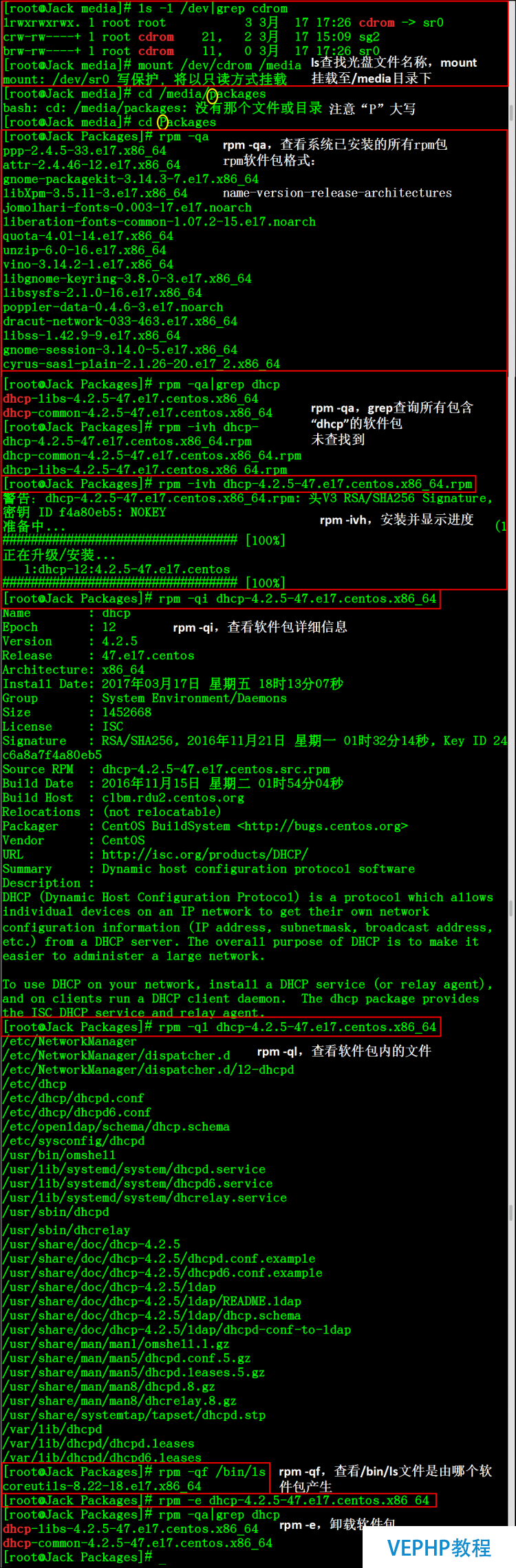LINUX學習：Linux基礎之常用命令集錦圖文詳解